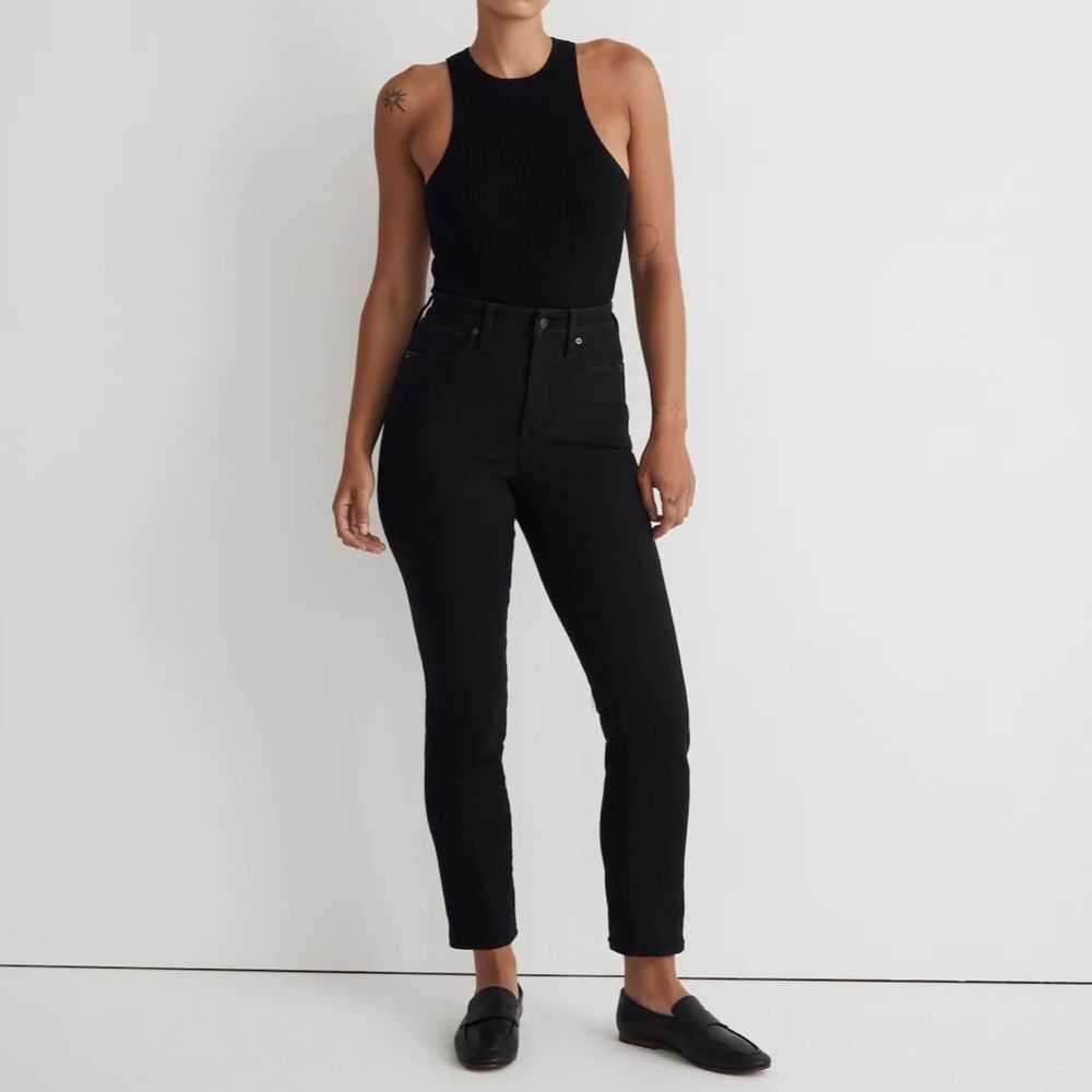 Madewell Curvy Stovepipe Jeans Womens Size 31 Black